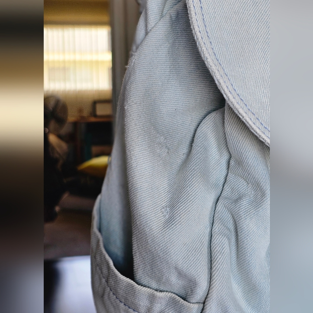 BAGGU Washed Denim Drawstring Backpack RARE - Picture 4 of 11